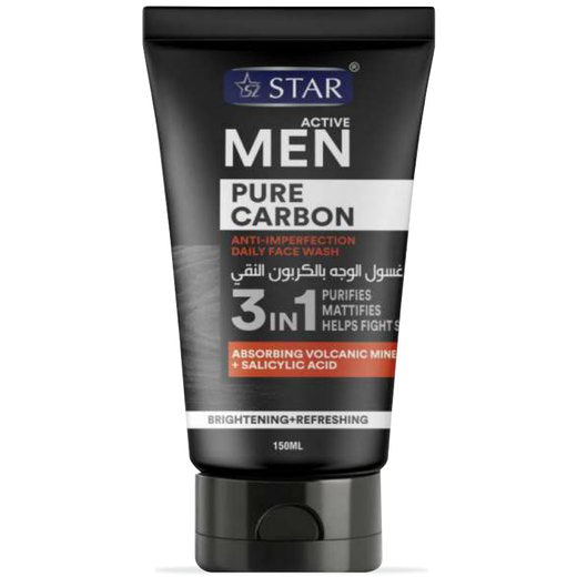 Active Men Pure Carbon 3-in-1 Daily Face Wash