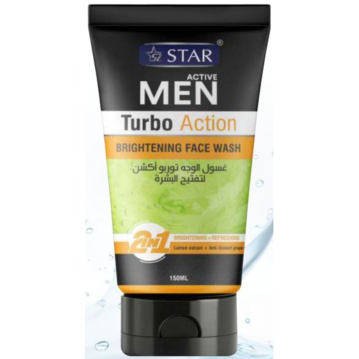 Active Men Turbo Action Brightening Face Wash