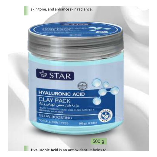Hyaluronic Acid Clay Pack